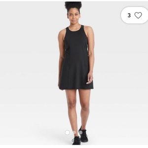 NWT All in Motion “Train Knit” black athletic dress - size Medium
